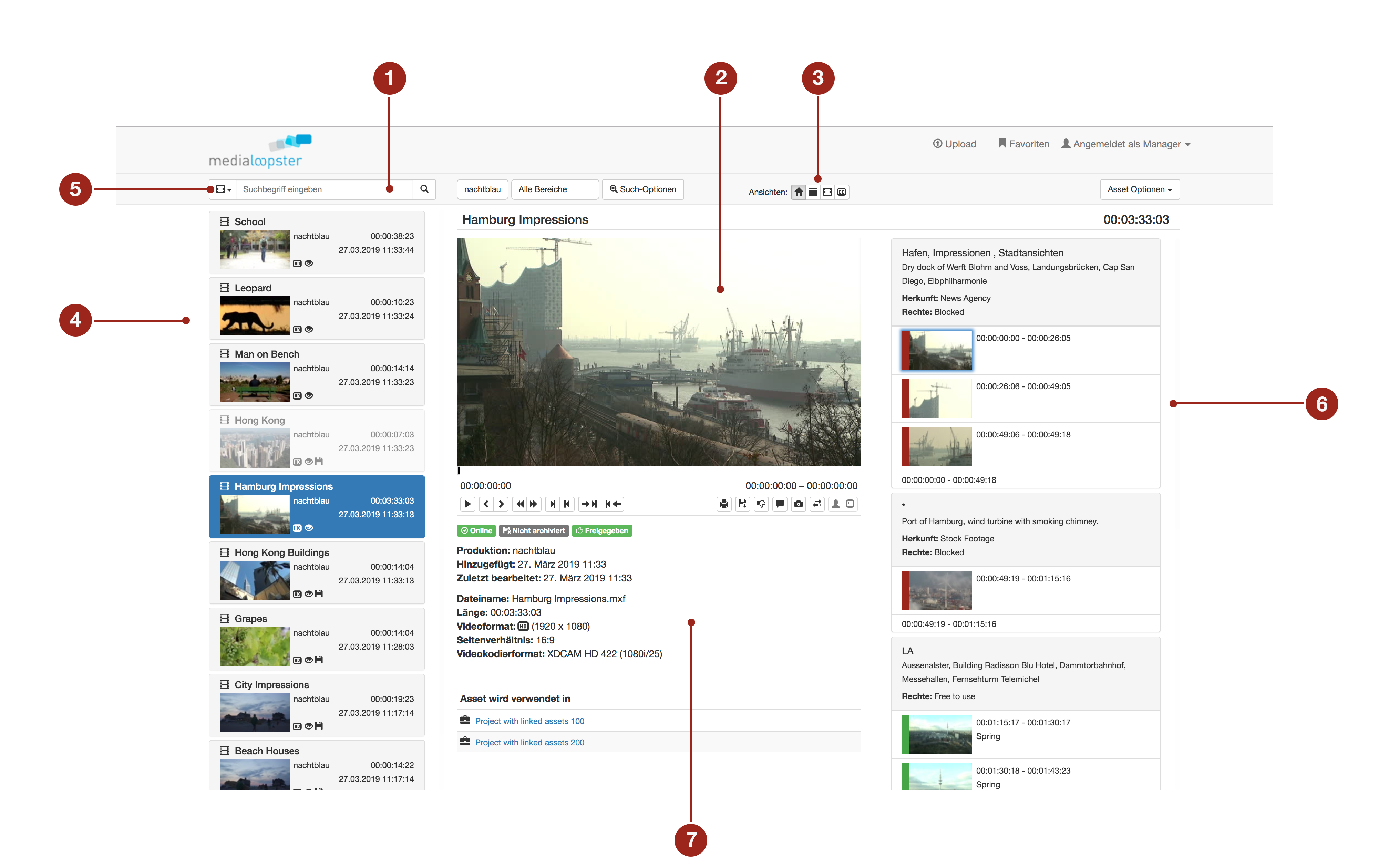 medialoopster Benutzeroberfläche medialoopster Benutzeroberfläche